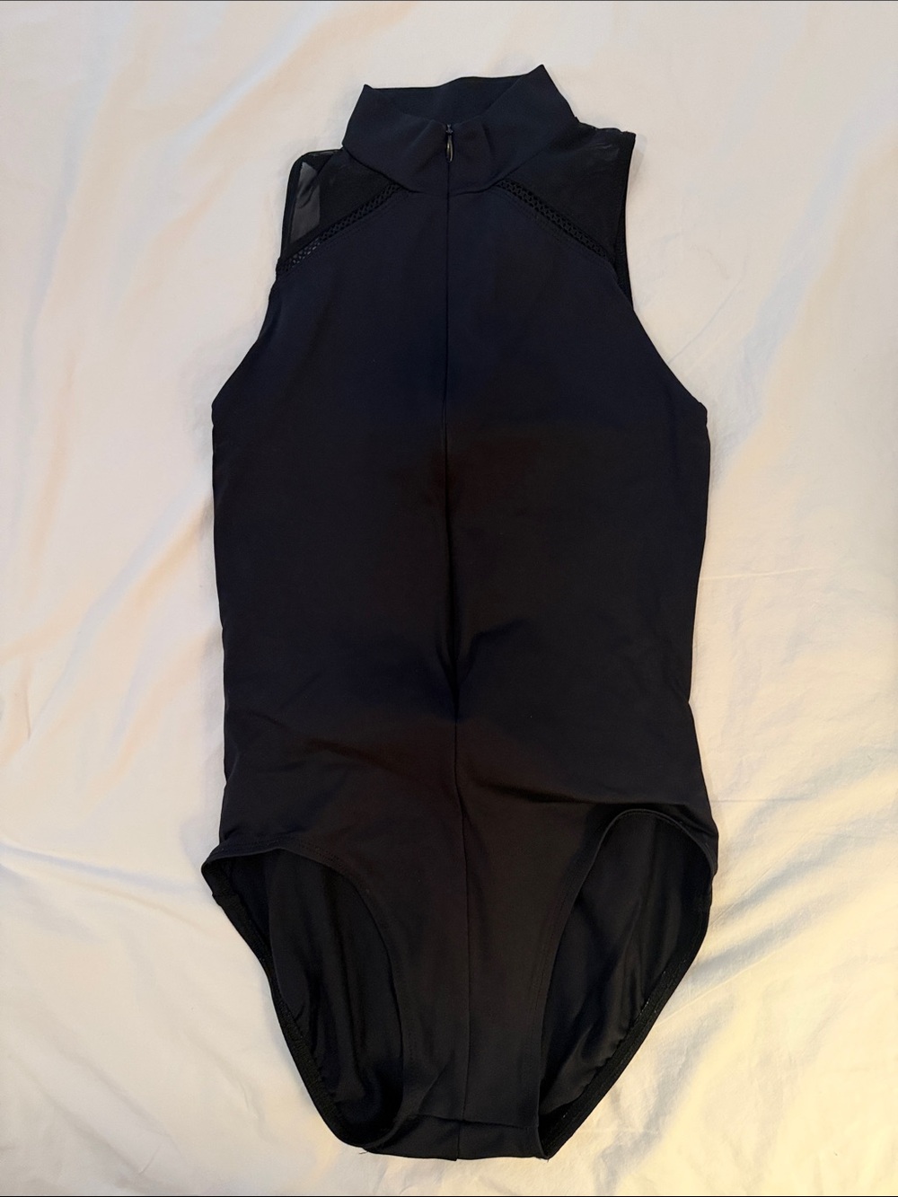 Girls Sleeveless Black Dance Bodysuit